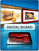 Digital Board – интерактивные видео презентации меню в ресторане, кафе или фаст-фуд. Современная система визуализации и динамично изменяющиеся предложения для клиентов.
